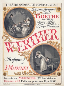 Poster for the première of Jules Massenet’s Werther 1893 Poster by Eugène Samuel Grasset