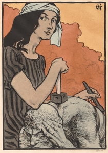 Sculptress 1897 Illustration by Eugène Samuel Grasset