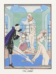 LEau 1917-1920 fashion illustration  by George Barbier. 