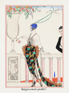 Laissez-moi-feule! from Les Feuillets dArt 1919 fashion illustration by George Barbier.