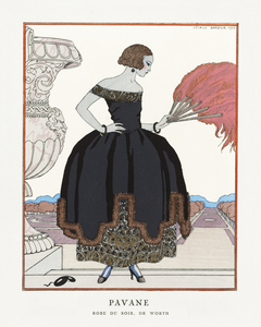Pavane 1921 fashion illustration  by George Barbier. 