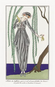 Costumes Parisiens 1913 fashion illustration  by George Barbier. 