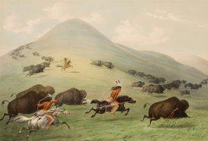 Buffalo Hunt Horseback 1844