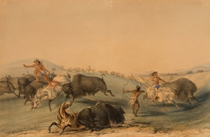 Buffalo Hunt Chase 1844