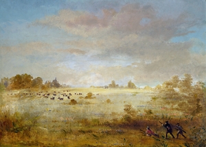 Elk Grazing on an Autumn Prairie 1846-1848