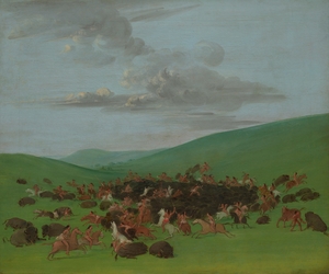 Buffalo Chase A Surround by the Hidatsa circa 1832