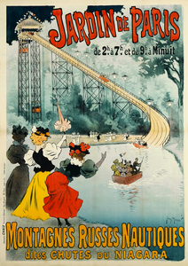Montagnes Russes Nautiques Dites Chutes Du Niagara 1895 Posters by Georges Meunier