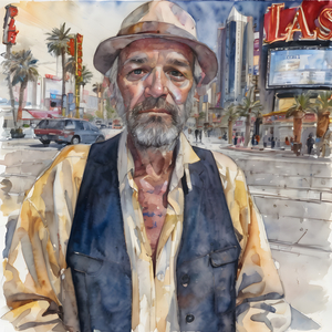 Watercolor You Never Know By Bruce Lazarus