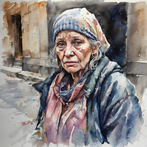 Watercolor “Im Truly Tired”  By Bruce Lazarus