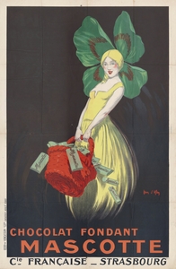 Chocolat fondant Mascotte. Compagnie française Strasbourg 1920  by Jean dYlen Poster