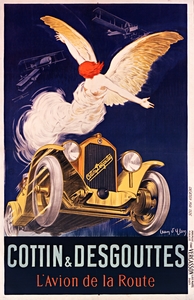 Cottin et Desgouttes l’avion de la route 1926 by Jean dYlen Poster
