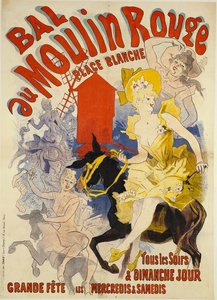 Bal Au Moulin Rouge Place Blanche 1889 Poster by Jules Chéret