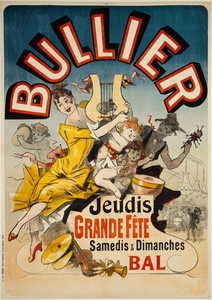 Bullier Jeudis Grande Fete Samedis And Dimanches Bal 1888 Poster by Jules Chéret