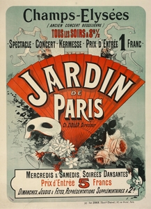 Champs-ElyséesJardin De Paris 1884 Poster by Jules Chéret