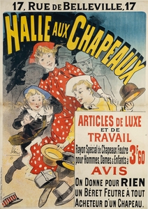 Halle Aux Chapeaux 1888 Poster by Jules Chéret