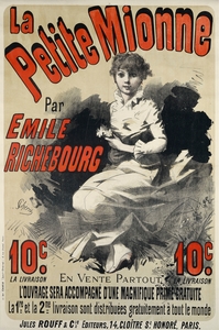 La Petite Mionne Par Emile Richebourg 1884 Poster by Jules Chéret