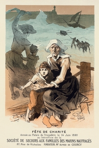 Société De Secours Aux Familles Des Marins Naufragés 1897 Poster by Jules Chéret