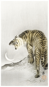 Roaring tiger 1900 - 1945 by Ohara Koson 1877-1945.