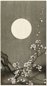 Blooming plum blossom at full moon 1900-1936 by Ohara Koson 1877-1945.