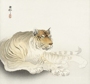 Tiger 1900 - 1930 by Ohara Koson 1877-1945.