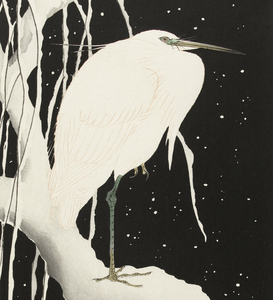 Heron in snow 1925-1936 by Ohara Koson 1877-1945