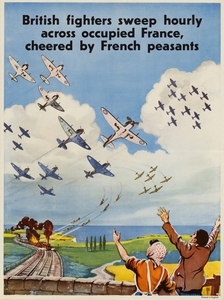 British Fighters Sweep Hourly Across Occupied France Cheered by French Peasants