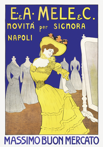 E. & A. Mele & C. novita per signora Napoli: Massimo Buono mercato / / L. Cappiello 1902 by Leonetto Cappiello