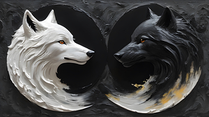 White Wolf Black Wolf By ISHISH