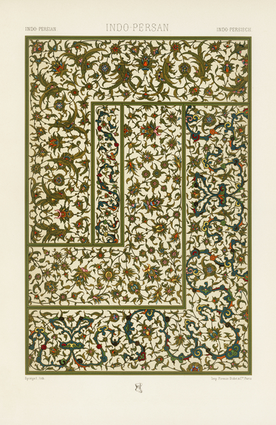 Indo-Persian pattern. 1888 edition Lornement Polychrome by Albert Racine 1825–1893. Print