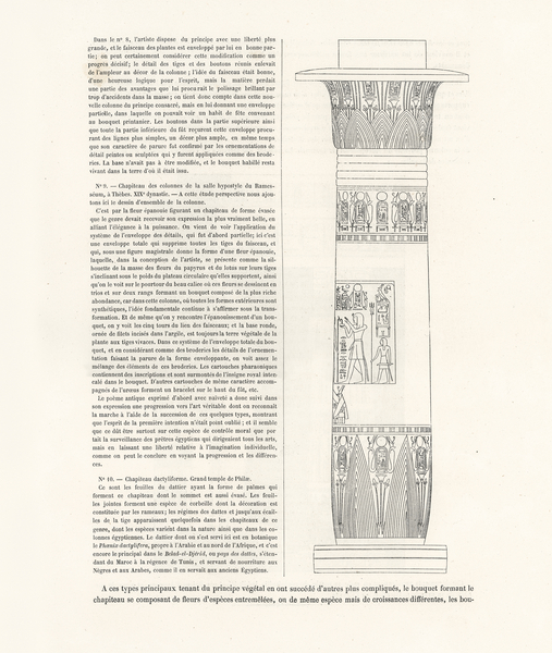 Ancient Egyptian decorative motif. 1888 edition Lornement Polychrome by Albert Racine 1825–1893. Print