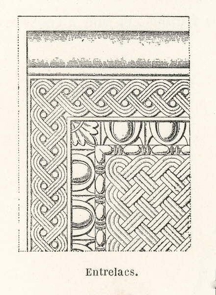 Interlaced pattern. 1888 edition Lornement Polychrome by Albert Racine 1825–1893. Print