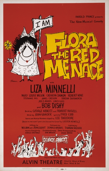 Flora the red menace 1964 H. Gardner American 20th Century  Artcraft Lithograph Poster 1905–1970 Print