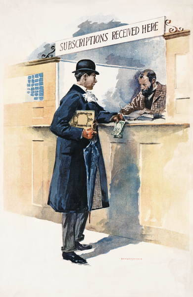 Man getting medicines 1893 by Edward Penfield Print