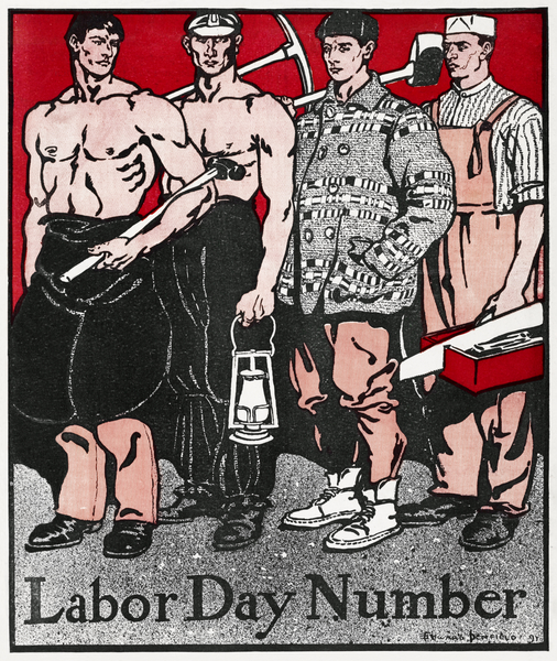 Labour Day Number ca. 1890-1907 by Edward Penfield Print