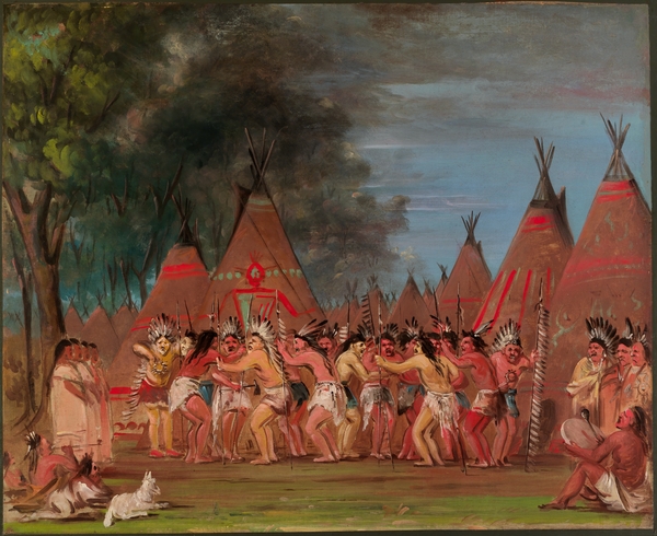Dance of The Chiefs Mouth of The Teton River 1832-1833 Print