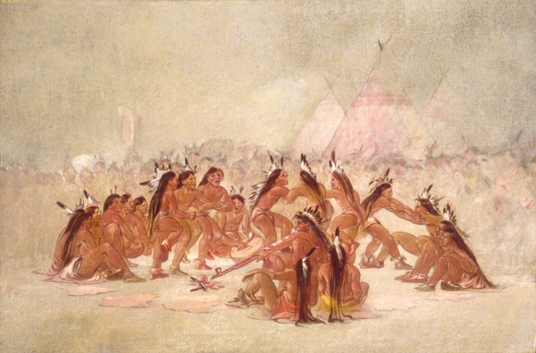 Pipe Dance Assiniboine 1835-1837 Print