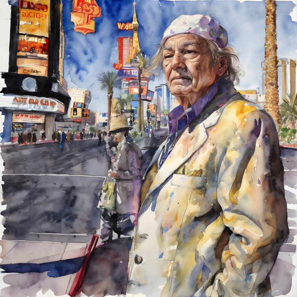 Watercolor Beyond Broke By Bruce Lazarus Print