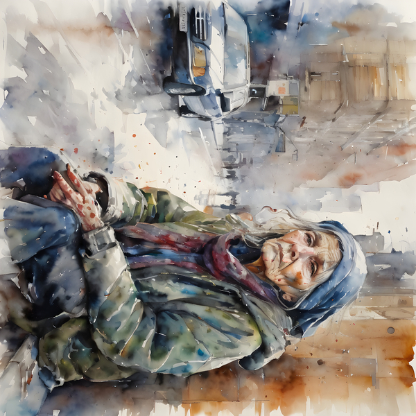 Watercolor“Just Me” By Bruce Lazarus Print
