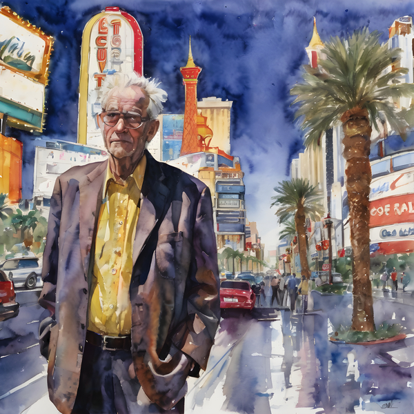 Watercolor  “Maybe Today”  By Bruce Lazarus Print