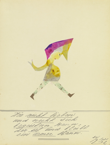 ‘Wer nicht lieben und nicht sich begeistern kann …’ 1931  My Pictures Become Wilder and Wilder By John Elsas Print