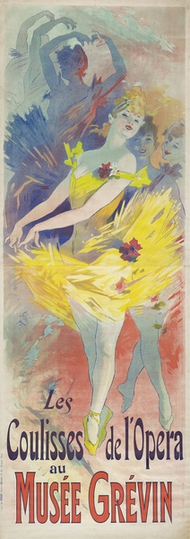 Coulisses de l’opera au Musée Grévin 1891 Poster by Jules Chéret Print