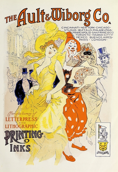 Ault and Wiborg Ad. 042 1890-1913 Poster by Jules Chéret Print