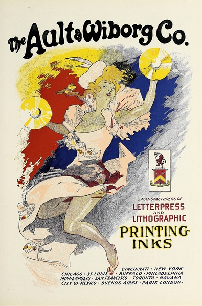 Ault and Wiborg Ad. 089 1890-1913 Poster by Jules Chéret Print
