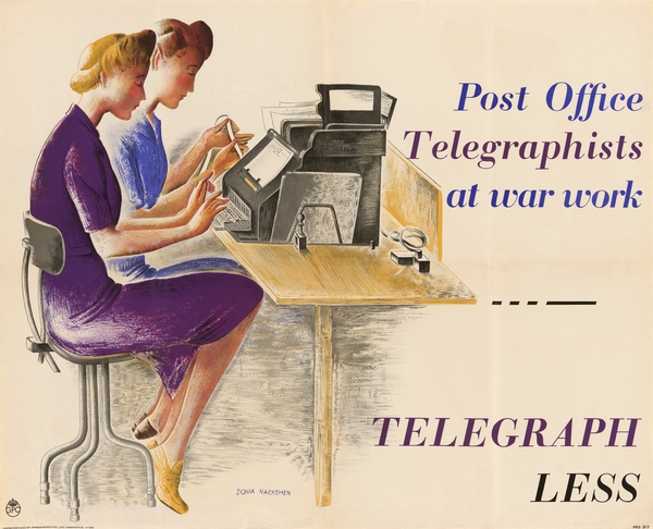 Post Office Telegraphists at War Work – Telegraph Less 2 Print