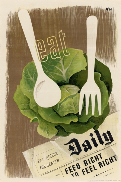 Eat Greens for Health – Feed Right to Feel Righ Print