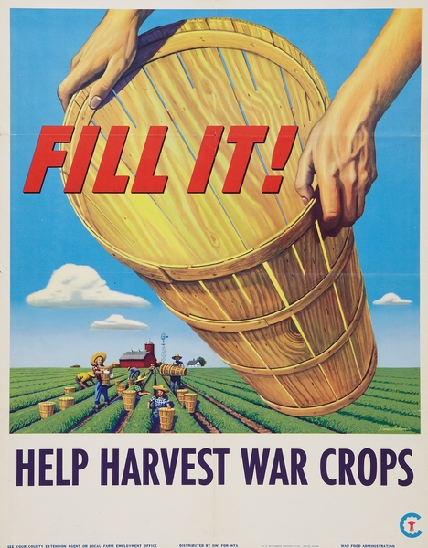 Fill it! Help Harvest War Crops 1945 Print