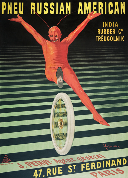 Russian American Tire 1906 by Leonetto Cappiello  Print