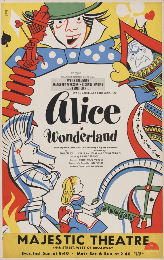 Alice in Wonderland 1947 American 1905–1970 Artcraft Lithograph Poster  Print
