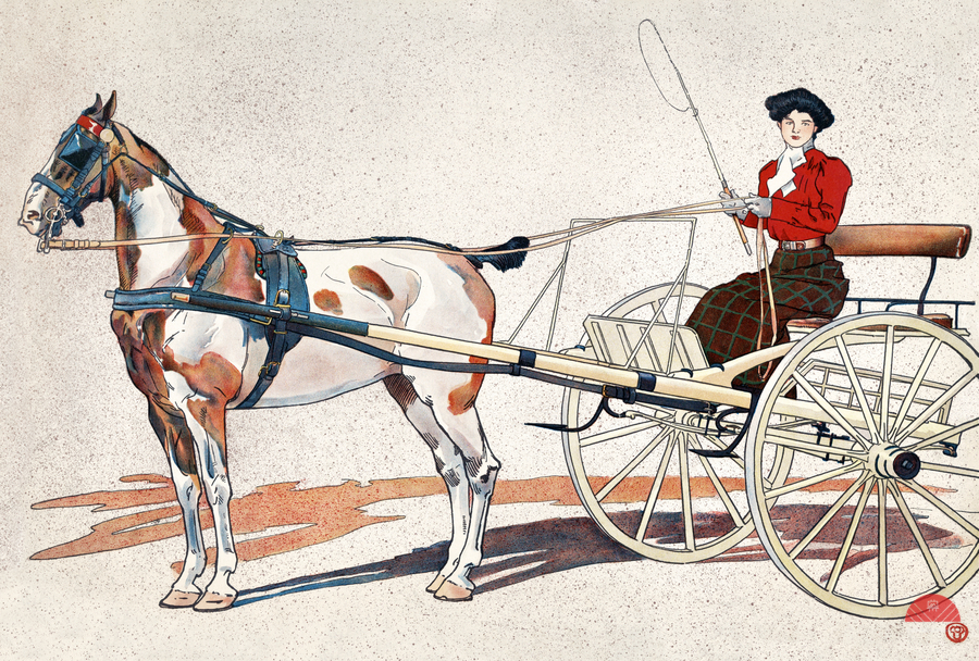 A Kentucky Breaking Cart ca.1900  by Edward Penfield    Print