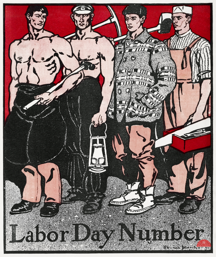 Labour Day Number ca. 1890-1907 by Edward Penfield  Print